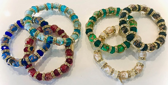 2022- Gage Venitian Murano & Swarovski Crystal Bracelet Legends Collection